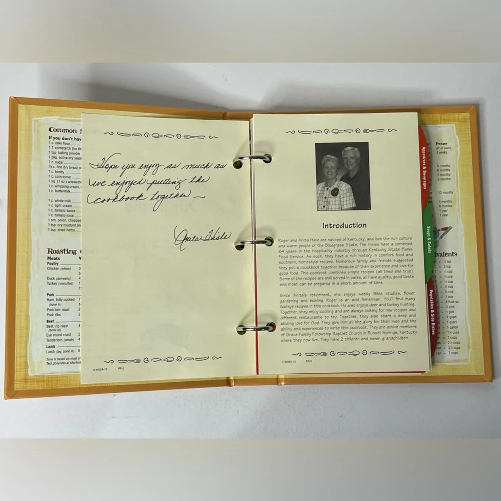 Welcome To Our Table‎ Roger and Anita Hisle Recipe Collection Cookbook Kentucky